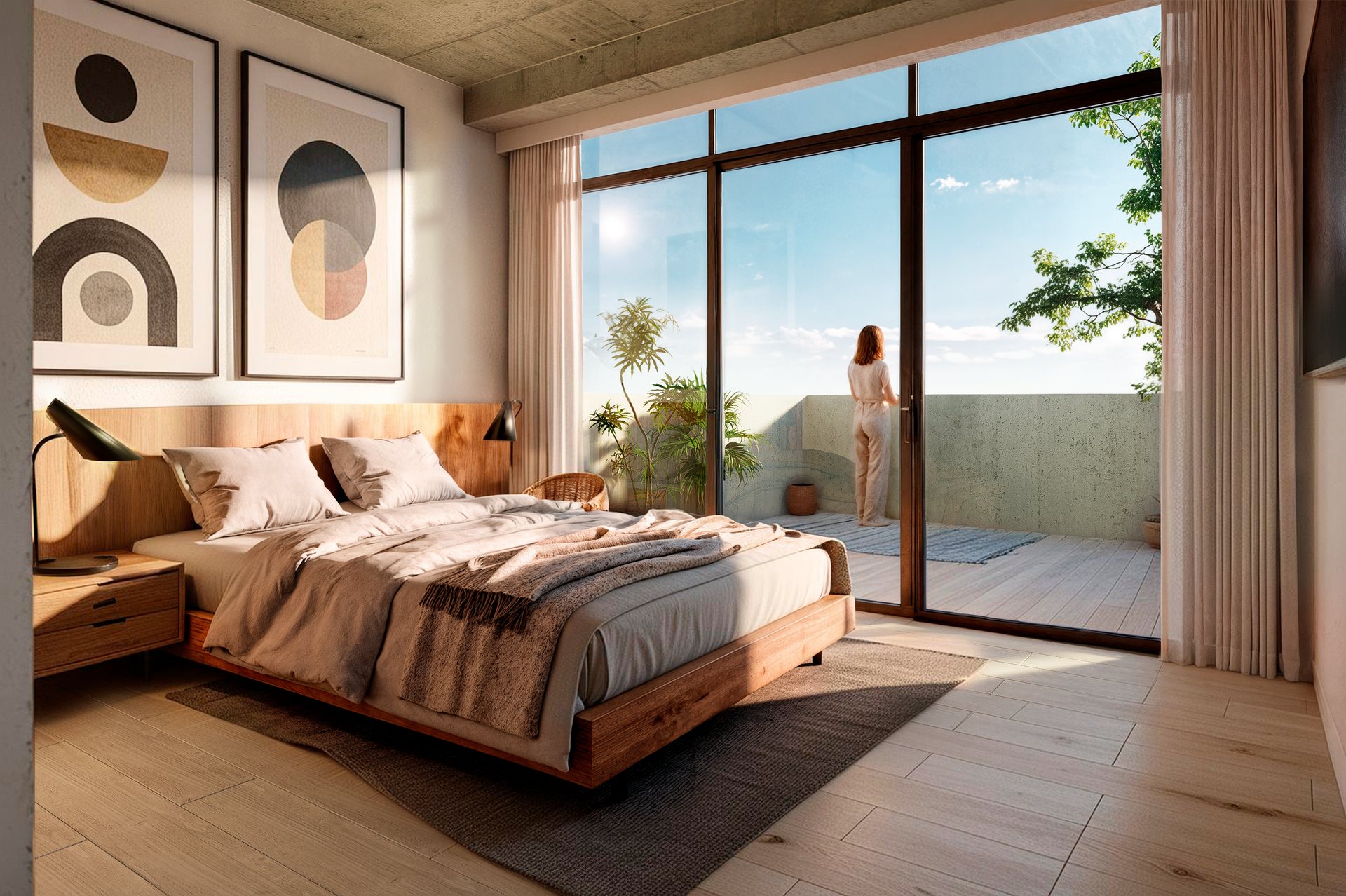 Penthouse: dormitorio